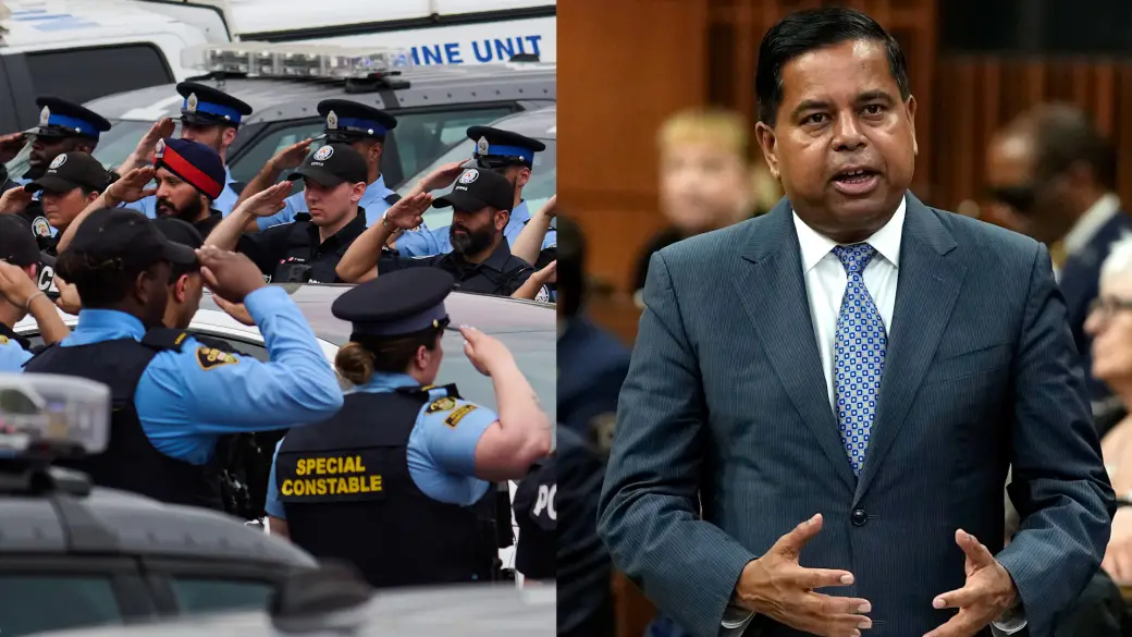 Toronto police honour fallen officer during procession WTX News Click to play video: 'Feds will support Toronto police investigation after officer shot dead, public safety minister says'