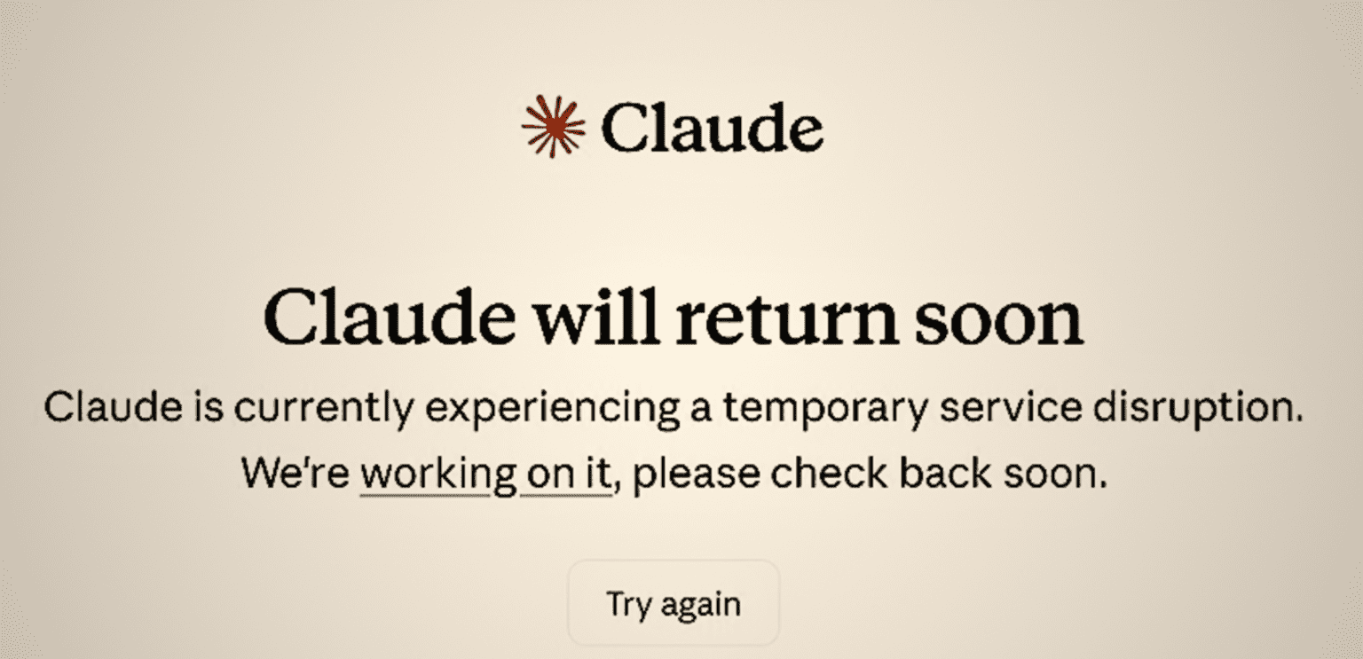 Anthropic experiences major outage affecting Claude AI chatbot services ...