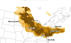 Canadian Wildfire Smoke Spreads Across Northeast and Great Lakes Regions