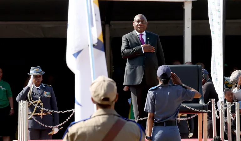 South African President Cyril Ramaphosa attends the National Women’s Day commemoration, marking the 70th anniversary of the 1956 women’s march [Courtesy of GCIS]