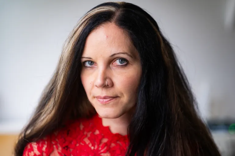 Janina Neufeld poses at the Centre of Neurodevelopmental Disorders at Karolinska Institutet (KIND) in Stockholm, Sweden [Nils Adler/WTX News]