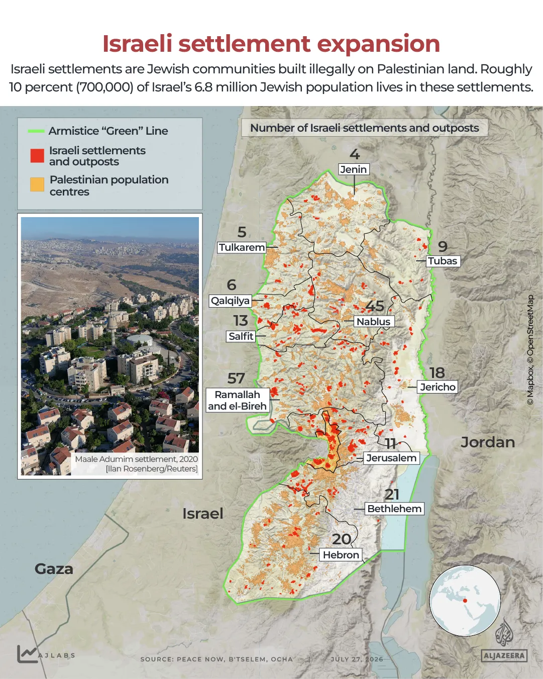 INTERACTIVE - Occupied West Bank - Settlement expansion JULY 27, 2026
