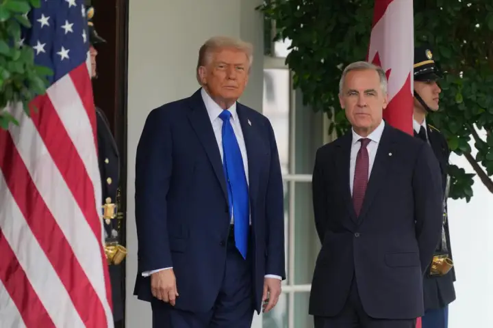 Trump suspends tariffs on Canada, cites pending trade agreement WTX News Trump Carney CUSMA talks
