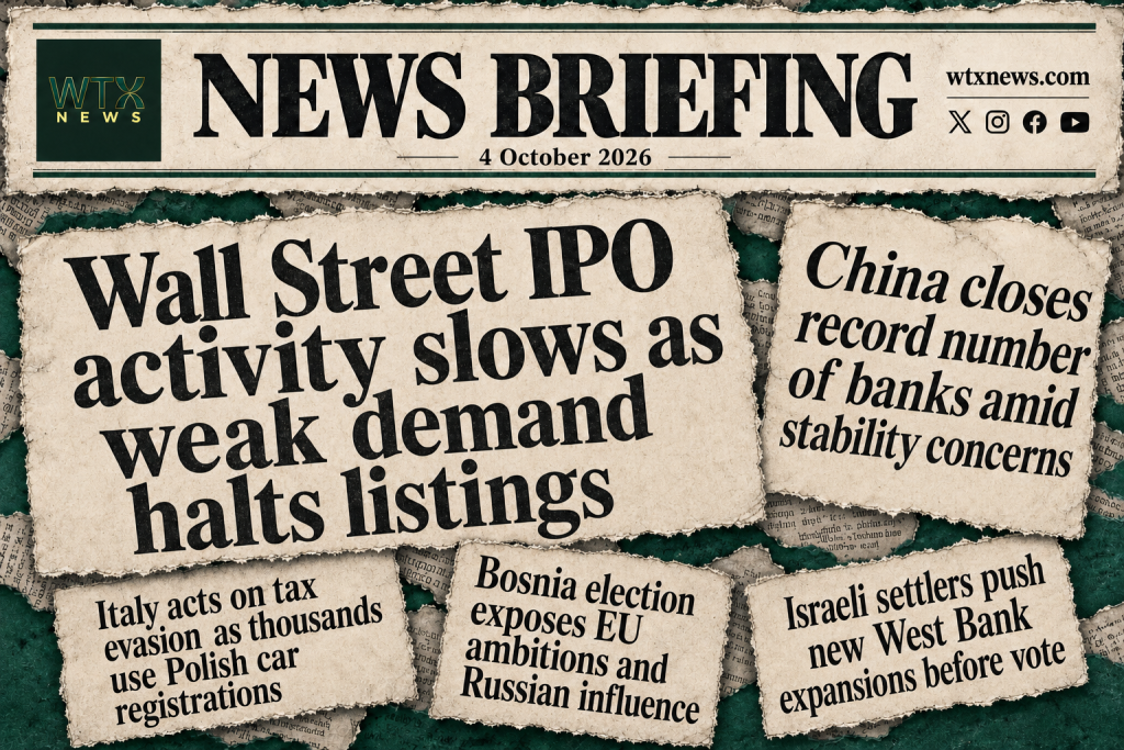 Wall Street IPO activity slows as weak demand halts listings Wall Street IPO activity slows as weak demand halts listings