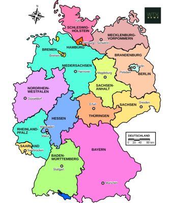 German Elections 2025 Map of Germany